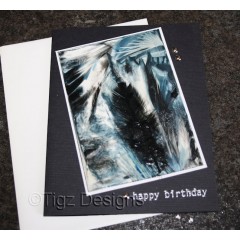 Encaustic Elements Greeting Card - Birthday #19-45